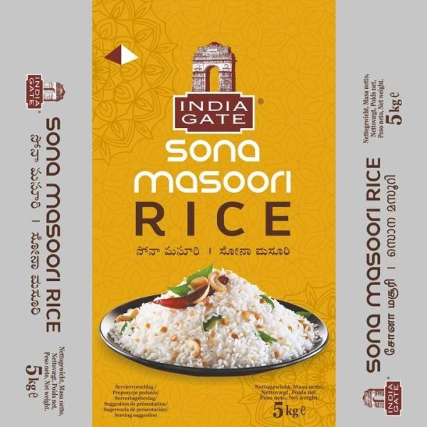 INDIA GATE SONA MASOORI RICE - 5 Kgs !!!