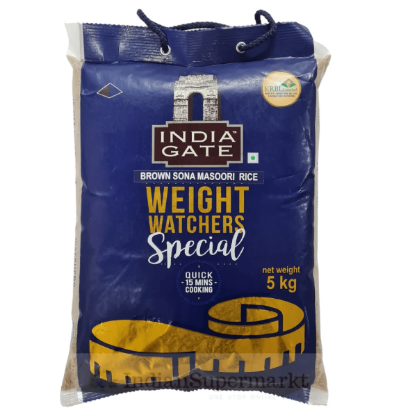 India Gate Brown Sona Masoori Rice 5Kg